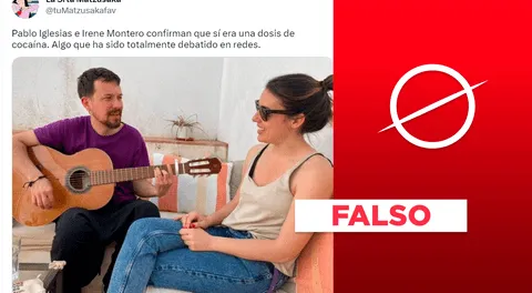 No, "raya blanca" en foto de Pablo Iglesias e Irene Montero no es cocaína