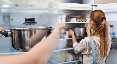 ¿Por qué nunca deberías guardar la olla con comida dentro de la refrigeradora?