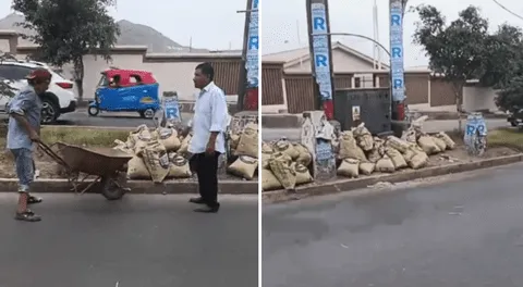 Independencia: alcalde encuentra a vecino botando desmonte en la calle y lo obliga a recogerlo