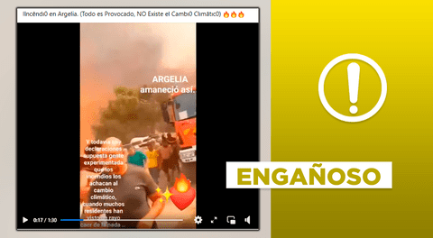 Video no expone reciente incendio forestal en Argelia: contiene imágenes de 2022