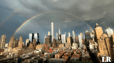Captan doble arcoíris en Nueva York a 22 años del atentado del 11S y conmueve a todo EE. UU.