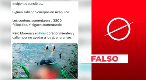 Foto no muestra "nuevos cadáveres" generados por el huracán Otis, en Acapulco