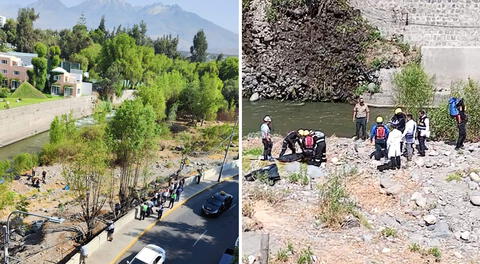 Arequipa: PNP recupera cuerpo del médico que cayó del puente Chilina