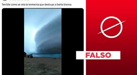 No, este video no corresponde a la tormenta de Bahía Blanca, en Argentina, el 16 de diciembre