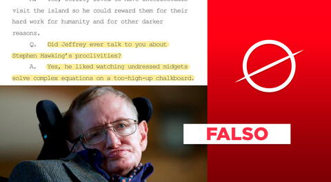 Stephen Hawking no fue acusado de ver "enanos desnudos" en la isla de Jeffrey Epstein