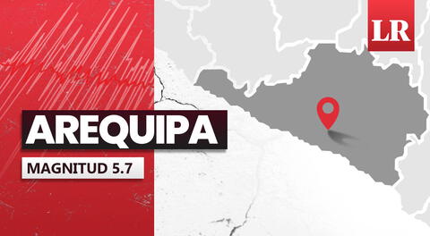 Fuerte temblor de magnitud 5.7 remeció esta mañana Arequipa, según IGP