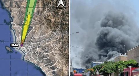 Incendio en Cercado de Lima: contaminación del aire afectaría hasta 5 distritos, alerta Senamhi