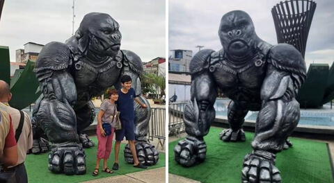 ¡Los Transformers siguen en Perú! Construyen enorme escultura de Optimus Primal en Tarapoto