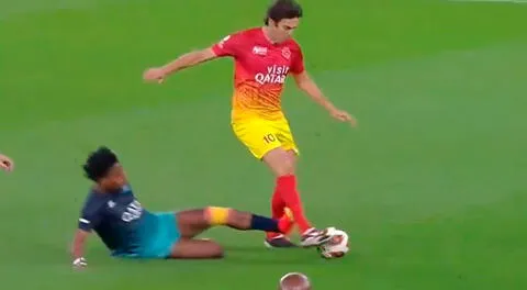 Streamer Speed casi 'rompe' a Kaká con peligrosa falta en partido benéfico en Qatar