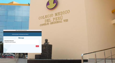 Elecciones del Colegio Médico del Perú: denuncian que fallos en la web de la ONPE impidió registrar votos