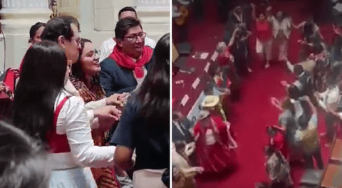 Congresistas de Perú Libre festejan con baile mientras se debate inhabilitación de la JNJ