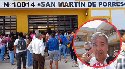 Ministro visita colegio en Chiclayo, pero este no tenía agua: "El alcalde se encargará"