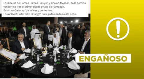 Foto no muestra a líderes de Hamás “comiendo felices" en Qatar en medio de la guerra con Israel