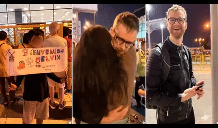 Holandés queda sorprendido por recibimiento de familia de su novia en aeropuerto de PERÚ