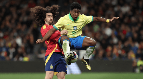 En un final polémico, Brasil y España jugaron un partidazo y empataron 3-3 en el Bernabéu