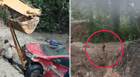 Ayacucho: huaico arrastra vehículo con ocupantes y mujer termina atrapada
