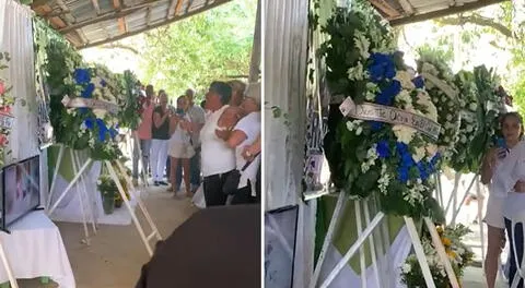 Corona de flores causa terror al moverse ‘sola’ durante velorio: “Se manifestó”