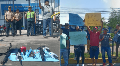 Iquitos: comunicadores protestan en Migraciones, en respaldo a reportero de Latina agredido por extranjeros