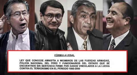 Plantean amnistía para Fujimori, Montesinos y miembros del grupo Colina