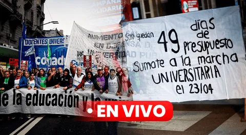 Marcha universitaria HOY 23 de abril, EN VIVO: puntos de concentración de protesta en Buenos Aires