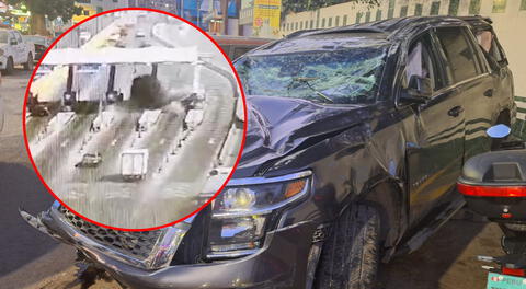 Así fue el preciso momento en que el alcalde de Puente Piedra chocó su camioneta en la Panamericana Norte