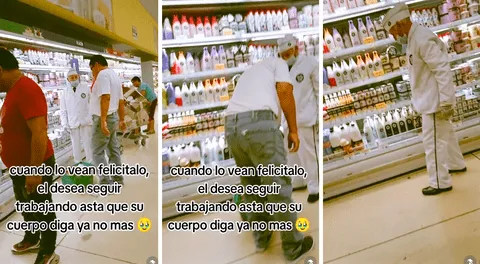 ADULTO MAYOR trabaja en supermercado peruano y se gana los aplausos en redes: “ESO ES INCLUSIÓN”