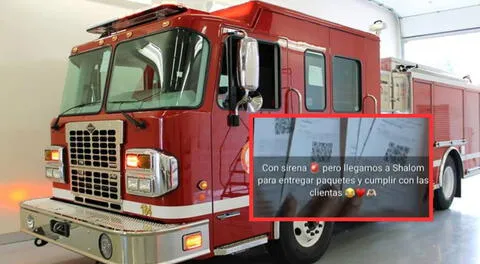 Ate: bombera utiliza unidad de emergencia para entregar pedidos de ropa y ahora es extorsionada