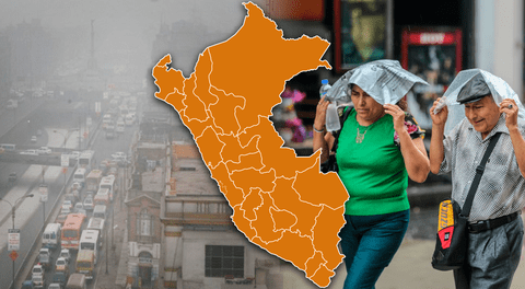 Anuncian alerta naranja y lluvias en regiones: anticiclón cerca a las costas del Perú