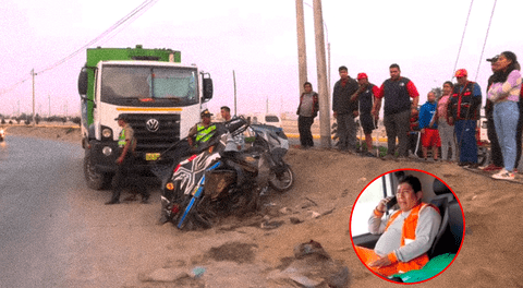 Accidente en Lurín: camión municipal de Surco arrolla mototaxi y conductor pierde la vida