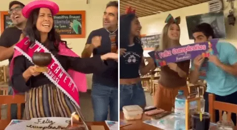 Elenco de ‘Al fondo hay sitio’ sorprende a Nidia Bermejo al cantarle cumpleaños en quechua