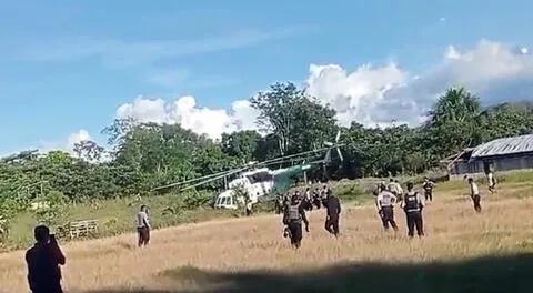 Loreto: helicóptero con más de 20 policías aterriza de emergencia