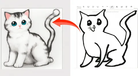 ¿No sabes dibujar? Esta IA gratuita convierte tus dibujos hechos en Paint en obras de arte