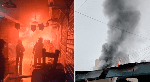 Incendio en centro de Lima: bomberos controlan siniestro en galería cerca de Mesa Redonda