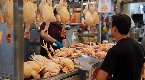Precio del pollo retrocede de a poco: el kilo se vende a S/9,23 en mercados minoristas