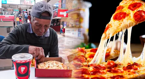 Trujillano de 78 años prueba pizza por primera vez en su vida y sorprende: "Que curiosa reacción"