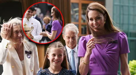 Kate Middleton reapareció durante el torneo masculino en la final de Wimbledon, sin el príncipe William