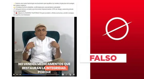 Doctor Pérez-Albela no impulsa remedio para normalizar los niveles de glucosa: es un video falso