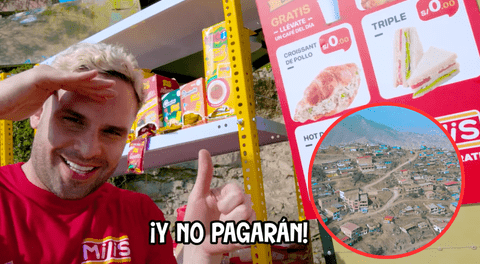 Youtuber peruano abre una tienda en un cerro de Villa María del Triunfo y regala todos los productos: "Chapa tu canasta"