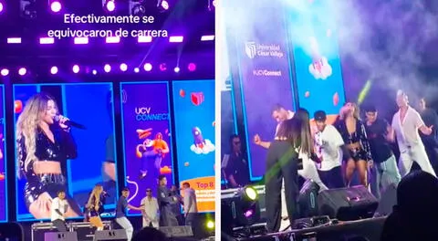 Estudiantes de la UCV sorprenden a Yahaira Plasencia al subir al escenario y bailar cumbia: “Nuevos talentos”