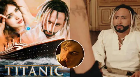 Zumba y Rosángela Espinoza recrean CANDENTE escena de 'Titanic' y usuarios los trolean: "Jack de Temu"