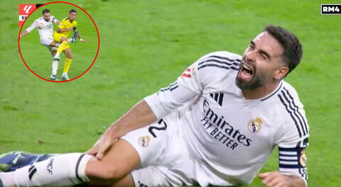 Dani Carvajal se rompió los ligamentos cruzados de la rodilla: así fueron sus gritos de dolor