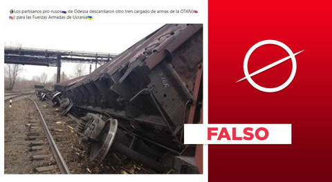 Imagen no muestra tren de la OTAN descarrilado por "partisanos rusos" en Odesa, Ucrania