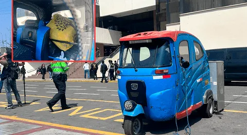 Cercado de Lima: hallan granada dentro de una mototaxi en el frontis de la Dirincri