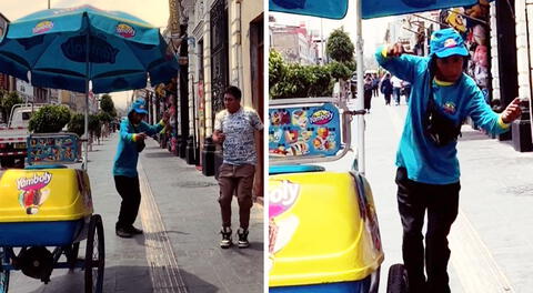 Heladero en Arequipa deja su carrito y se pone a bailar wititi en plena calle: "Ama su cultura"