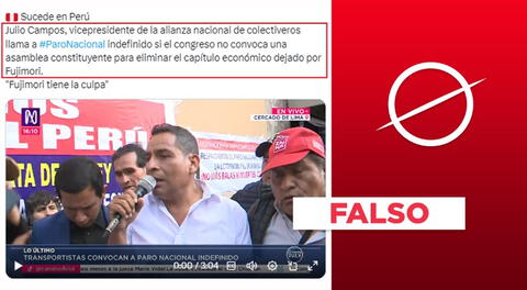 Julio Campos no convocó paro indefinido de transportistas hasta que Congreso “llame a Asamblea Constituyente” el 11 de octubre