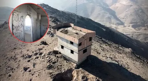 La misteriosa casa de 3 pisos abandonada entre los cerros de Collique, en Comas: tiene un sótano y un cerco eléctrico