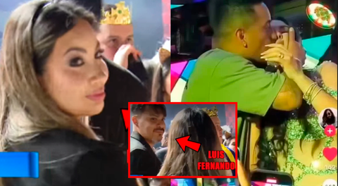 Pamela López festejó con su 'saliente' hasta el amanecer y así reaccionó a la consulta sobre el beso de Cueva y Pamela Franco