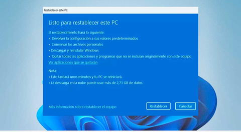 ¿Tu PC está muy lenta o con virus? Así puedes restablecer Windows a su estado original