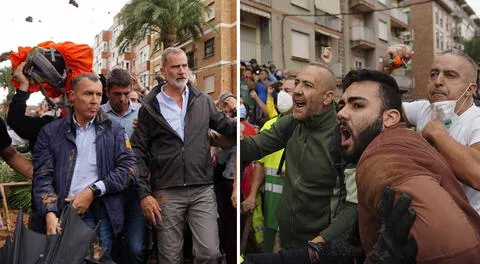 "Asesinos": lanzan barro al rey Felipe VI y Pedro Sánchez tras llegar a zonas afectadas por las inundaciones en Valencia