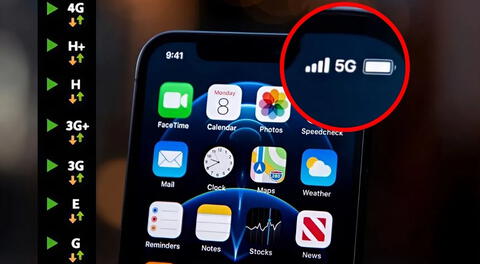 ¿Sabes qué significan las letras 5G, 4G y H+ G y E  que aparecen en la pantalla de tu celular? Descubre cómo influyen en tu conexión